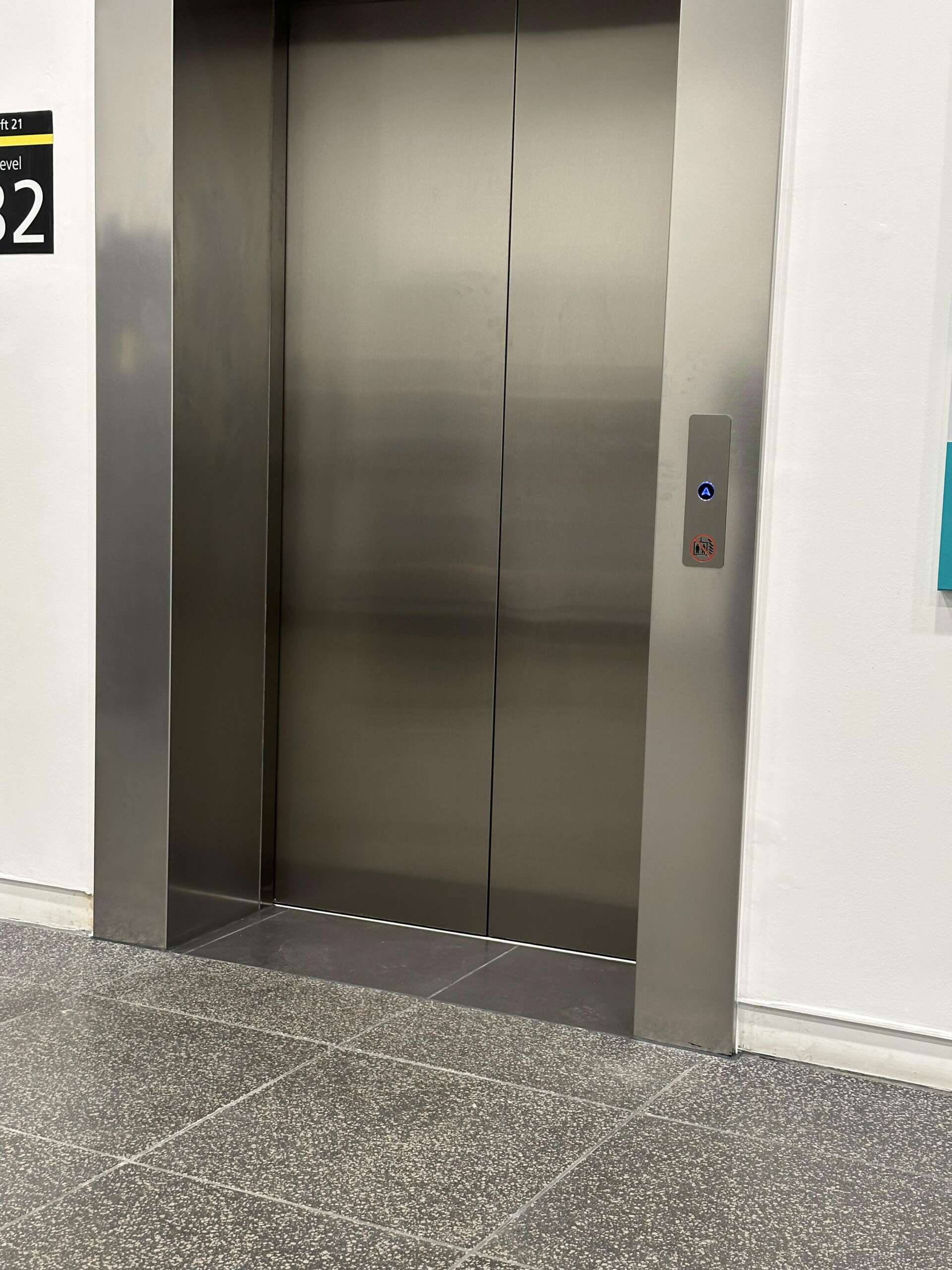 an elevator with doors